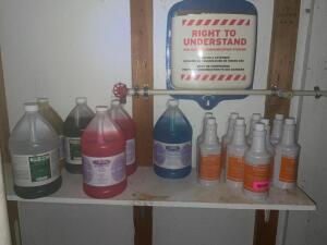 (1) LOT OF ASSORTED CLEANING SUPPLIES.
