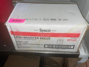 (1) CASE OF SYSCO CASH REGISTER ROLLS.