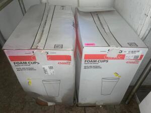 (2) CASES OF FOAM CUPS