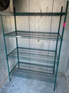 48" X 24" FOUR TIER COATED WIRE SHELF.