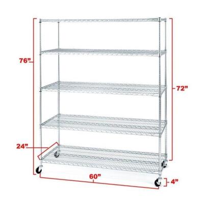 DESCRIPTION: (1) 5-TIER NSF STEEL SHELVING BRAND/MODEL: SEVILLE CLASSICS #WEB571 INFORMATION: STEEL RETAIL$: $229.99 SIZE: 60"X 24" DX72" QTY: 1