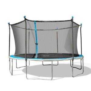 DESCRIPTION: (1) 14' TRAMPOLINE WITH SAFETY NETTING BRAND/MODEL: BOUNCEPRO #TR-0179FZ-168 INFORMATION: FLASHLIGHT ZONE ATTACHES EASILY UNDERNEATH JUMP