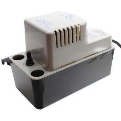 DESCRIPTION: (1) CONDENSATE PUMP BRAND/MODEL: LITTLE GIANT/554425 INFORMATION: 80 GPH/60HZ/MAX PRESSURE: 8.6 PSI RETAIL$: $63.84 SIZE: 10-1/2"X 7"X 6'