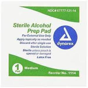 DESCRIPTION: (2) BOXES OF (20) BOXES OF (100) ALCOHOL PREP PADS BRAND/MODEL: DYNAREX RETAIL$: $75.00 EA QTY: 2