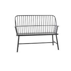 DESCRIPTION: (1) TRADITIONAL OUTDOOR BENCH BRAND/MODEL: DECMODE #86945 INFORMATION: BLACK RETAIL$: $300.00 EA SIZE: 48.00 x 19.00 x 38.00 QTY: 1