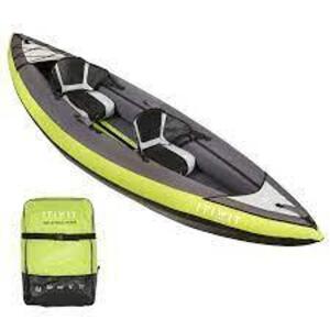 DESCRIPTION: (1) INFLATABLE KAYAK BRAND/MODEL: DECATHLON ITIWIT INFORMATION: GREEN RETAIL$: $288.00 EA SIZE: 2 PERSON QTY: 1