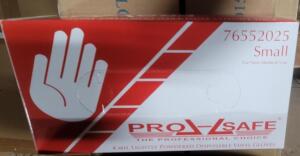 DESCRIPTION: (1) CASE OF (10) BOXES OF (100) GLOVES BRAND/MODEL: PROSAFE #76552025 RETAIL$: $400.00 EA SIZE: SIZE SMALL QTY: 1