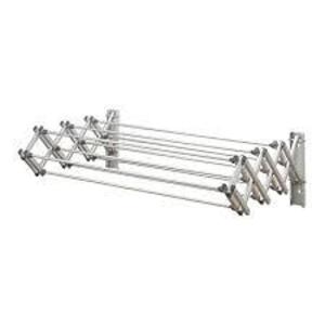 DESCRIPTION: (1) COLLAPSIBLE WALL DRYING RACK BRAND/MODEL: WOOLITE #W-84152-BX INFORMATION: ALUMINUM RETAIL$: $51.99 EA SIZE: 6.6 W x 1.9 D x 7.28 H Q