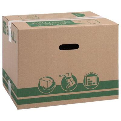 DESCRIPTION: (10) SMALL RECYCLED MOVING BOXES BRAND/MODEL: PEN+GEAR RETAIL$: $1.00 EA SIZE: 17L x 11W x 13H, QTY: 10