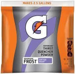 DESCRIPTION: (6) THIRST QUENCHER POWDER BRAND/MODEL: GATORADE INFORMATION: RIPTIDE RUSH RETAIL$: $5.00 EA QTY: 6