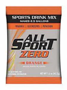 DESCRIPTION: (6) SPORTS DRINK MIX POWDER CONCENTRATE BRAND/MODEL: ALL SPORT #491N29 INFORMATION: ORANGE RETAIL$: $40.00 TOTAL SIZE: 1.9 OZ QTY: 6