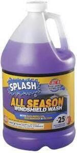 DESCRIPTION: (2) WINDSHIELD WASHER FLUID ALL SEASON BRAND/MODEL: SPLASH RETAIL$: $5.00 EA SIZE: 1 GALLON QTY: 2