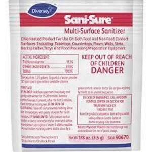 DESCRIPTION: (8) MULTI-SURFACE SANITIZER BRAND/MODEL: SANI-SURE DIVERSEY SIZE: 1/8 OZ QTY: 8