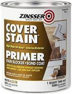 DESCRIPTION: (2) EXTERIOR INTERIOR PRIMER AND SEALER BRAND/MODEL: ZINSSER COVER STAIN INFORMATION: WHITE RETAIL$: $22.98 EA SIZE: 1 GALLON QTY: 2