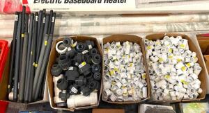 DESCRIPTION: ASSORTED PVC FITTINGS AS SHOWN INFORMATION: BINS NOT INCLUDED QTY: 1