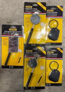 DESCRIPTION: (2) POCKET MAGNIFIERS, (3) TELESCOPING INSPECTION MIRRORS BRAND/MODEL: GENERAL QTY: 5