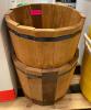 DESCRIPTION: (2) 15" MEDIUM OUTDOOR CEDAR BARREL PLANTER BRAND/MODEL: SGC PLANTERS RETAIL$: $24.99 EACH QTY: 2 - 2