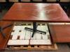 DESCRIPTION: 48" X 30" SOLID HARDWOOD TABLE TOP W/ BASE. SIZE: 48" X 30" QTY: 1