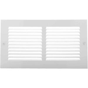 DESCRIPTION: (8) WHITE STEEL RETURN AIR GRILLE BRAND/MODEL: HOME IMPRESSIONS RETAIL$: $8.49 EACH SIZE: 6"X12" QTY: 8