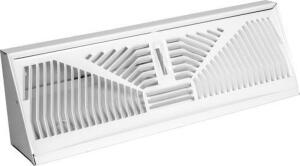 DESCRIPTION: (4) 18" WHITE BASEBOARD REGISTERS BRAND/MODEL: AMERIFLOW 3018W18 RETAIL$: $19.99 EACH QTY: 4