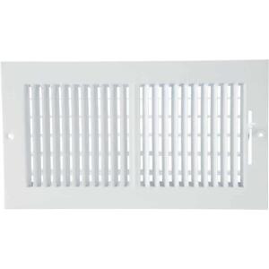 DESCRIPTION: (5) WHITE STEEL WALL REGISTERS BRAND/MODEL: HOME IMPRESSIONS RETAIL$: $11.79 EACH SIZE: 6"X12" QTY: 5