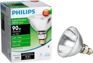 DESCRIPTION: (10) 90W REPLACEMENT PAR38 INDOOR/OUTDOOR SPOT BULBS BRAND/MODEL: PHILIPS RETAIL$: $4.91 EACH QTY: 10