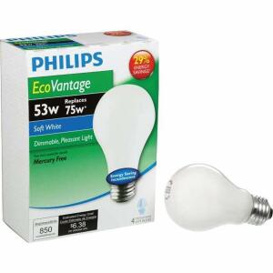 DESCRIPTION: (5) 4CT BOXES OF 75W REPLACEMENT A19 DIMMABLE BULBS BRAND/MODEL: PHILIPS RETAIL$: $15.64 EACH QTY: 5