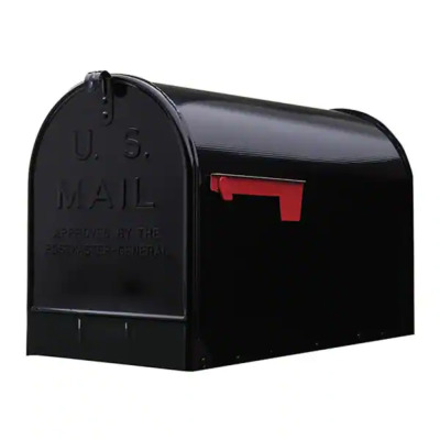 DESCRIPTION: STANLEY BLACK EXTRA LARGE STEEL POST MOUNT MAILBOX BRAND/MODEL: GIBRALTAR RETAIL$: $45.64 QTY: 1