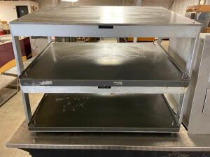 HATCO 36" TWO TIER HOT PLATE MERCHANDISER DISPLAY W/ TOP HEAT LAMPS