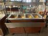 VOLLRATH 60" ROLL ABOUT FOUR WELL ELECTRIC STEAM TABLE BUFFET W/ HEAT LAMPS