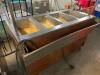 VOLLRATH 60" ROLL ABOUT FOUR WELL ELECTRIC STEAM TABLE BUFFET W/ HEAT LAMPS - 2