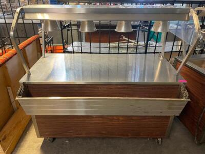 VOLLRATH 60" STAINLESS BUFFET TABLE W/ HEAT LAMPS