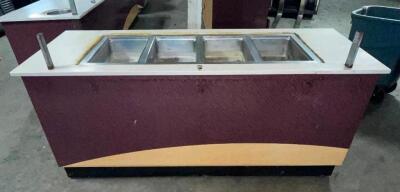 60" BUFFET TABLE W/ (4) WELL ELECTRIC WARMER