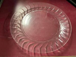 (80) ARCOROC 10.5" CLEAR GLASS SALAD PLATE