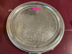 (2) 19" ROUND SERVING TRAYS