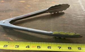 (6) 9" STAINLESS TONGS