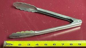 (12) 9" STAINLESS TONGS