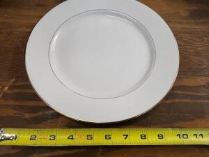 (22) 10.5" CHINA PLATES W/ GOLD COLOR TRIM