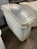 DESCRIPTION: 15 GALLON ROLL ABOUT INGREDIENTS BIN W/ LID QTY: 1