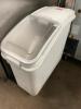 DESCRIPTION: 15 GALLON ROLL ABOUT INGREDIENTS BIN W/ LID QTY: 1