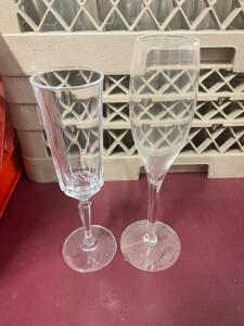 (20) ASSORTED CHAMPAGNE GLASSES