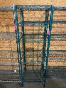 24" X 24" FIVE TIER COATED WIRE SHELF