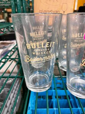 DESCRIPTION: (6) 16 OZ BULLET LOGO MIXING GLASSES. SIZE: 16 OZ THIS LOT IS: SOLD BY THE PIECE QTY: 6