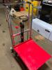 DESCRIPTION: (1) PORTABLE MANUAL PLATFORM LIFT TRUCK BRAND/MODEL: DAYTON #4ECW9 INFORMATION: RED RETAIL$: $902.13 EA SIZE: 880 LB LOAD CAP LIFTING HEI - 2