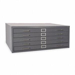 DESCRIPTION: (2) FLAT FILE CABINET BRAND/MODEL: GRAINGER #2CLC3 INFORMATION: GRAY RETAIL$: $803.29 EA SIZE: 5 DRAWER 41 5/16 OVERALL DP QTY: 2