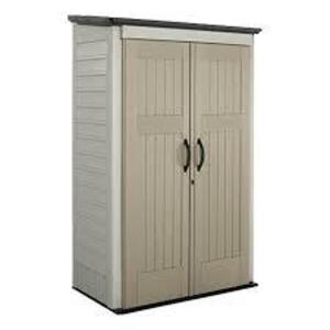 DESCRIPTION: (1) STORAGE SHED BRAND/MODEL: RUBBERMAID #1887157 RETAIL$: $356.59 EA SIZE: 4X7X2 QTY: 1