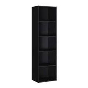 DESCRIPTION: (1) BOOKCASE BRAND/MODEL: HODEDAH INFORMATION: BLACK RETAIL$: $100.00 EA SIZE: 5 SHELF QTY: 1