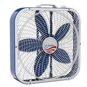 DESCRIPTION: (1) BOX FAN BRAND/MODEL: LASKO #B20610 INFORMATION: BLUE RETAIL$: $24.96 EA SIZE: 20" QTY: 1