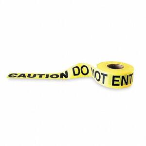 DESCRIPTION: (12) BARRICADE TAPE BRAND/MODEL: GRAINGER/1N956 INFORMATION: CAUTION DO NOT ENTER/YELLOW & BLACK RETAIL$: 17.28 EACH SIZE: 3" X 1000' QTY