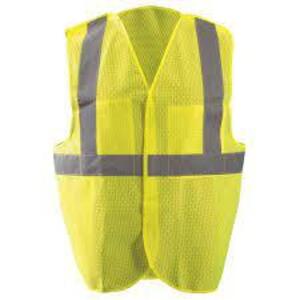 DESCRIPTION: (10) MESH BREAKAWAY SAFETY VEST BRAND/MODEL: OCCUNOMIX #LUX-SSGCB INFORMATION: YELLOW RETAIL$: 13.99 EA SIZE: SIZE 2/3X QTY: 10